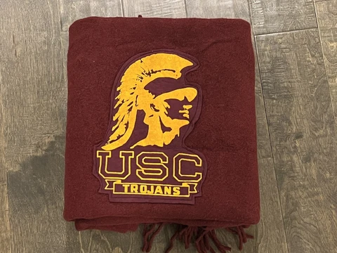 Vintage Pendleton Wool Stadium Blanket - University of Southern California USC Cover