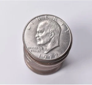 1972-D BU/Unc Eisenhower Ike Dollar Clad Roll 20 Coins Lot - Picture 1 of 5