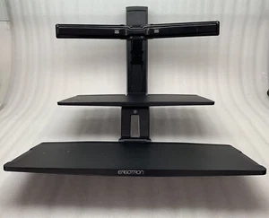 WorkFit-C, Single LD Sit-Stand Workstation with Worksurface Black - Picture 1 of 7