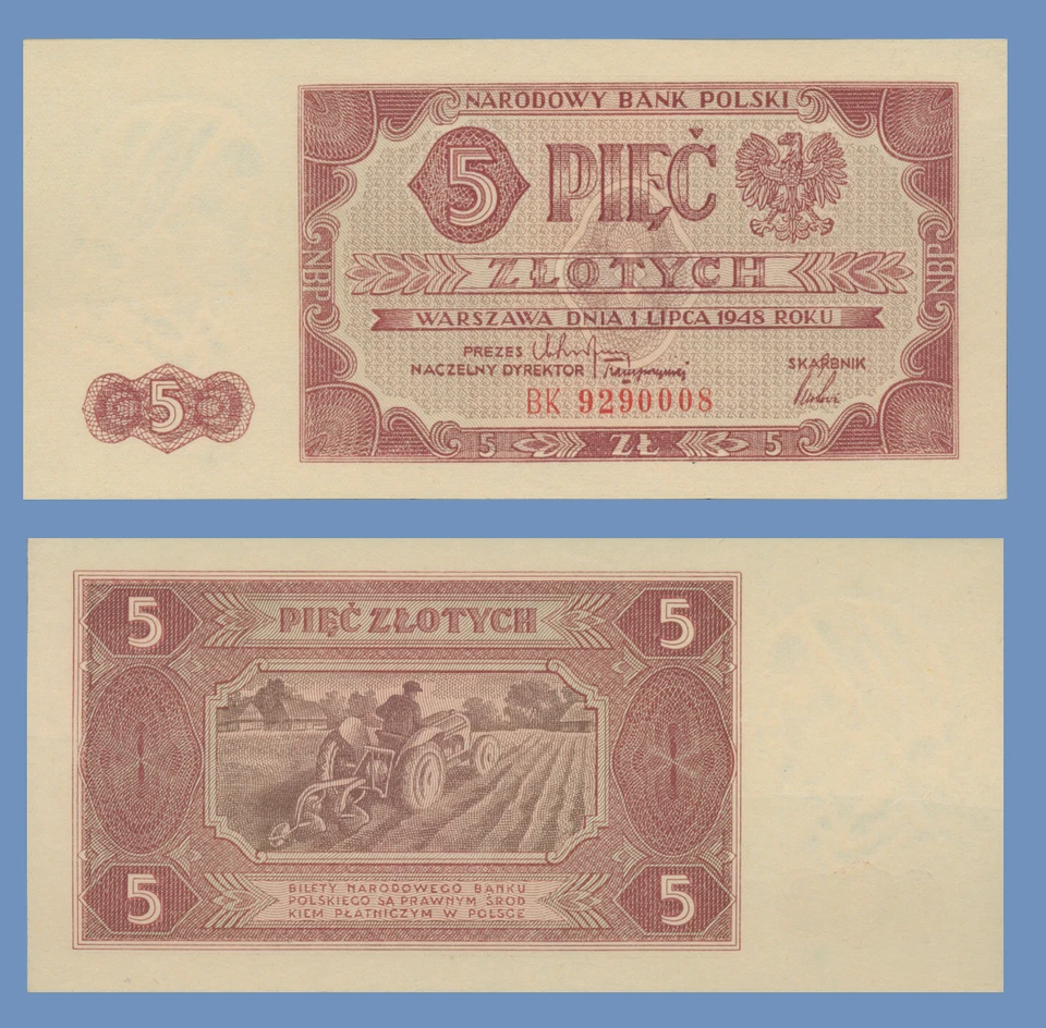 Polonia 5 zlotys 1948 / COPIA Foto 1 de 1