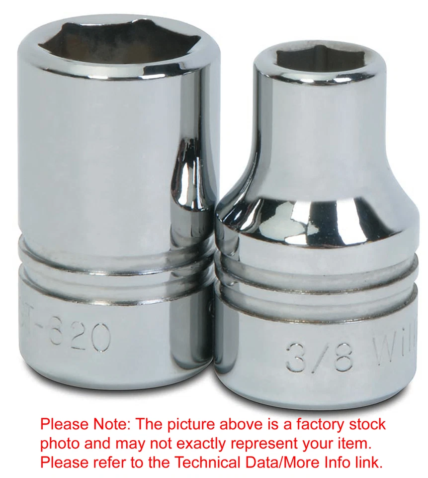 WILLIAMS, A SNAP-ON INDUSTRIAL BRAND 19/32"6Pt Shallow 1/2"Drive Supertorque High Polished Chrome USA Socket ST-619