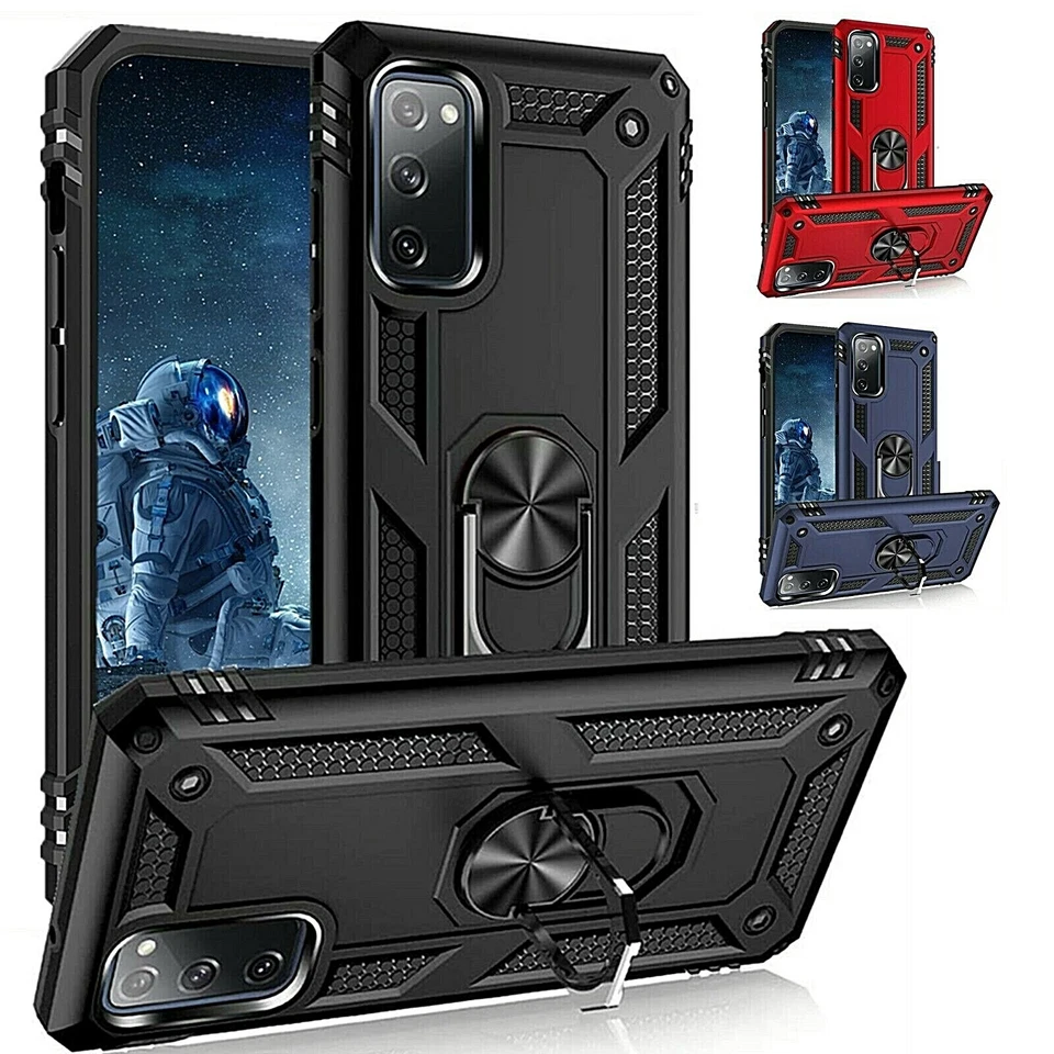 For Galaxy S21 S8 S9 S10 S20 FE Note 20 Ultra 10 9 8 Plus Kickstand Ring Case - Image 1 of 4