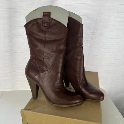 Botas occidentales American Eagle Outfitters para mujer talla US 9,5 cuero marrón media pantorrilla Foto 1 de 4