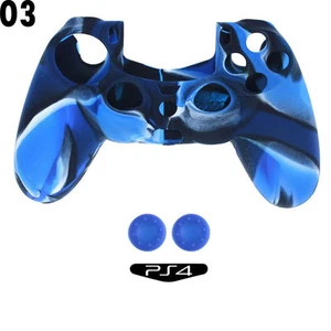 Camo Silicone Rubber Skin Case Gel Cover Grip for Playstation 4 PS4 Controller - Picture 1 of 16