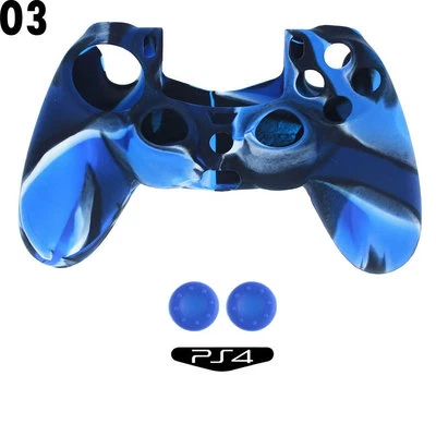 Camo Silicone Rubber Skin Case Gel Cover Grip for Playstation 4 PS4 Controller - Image 1 of 4