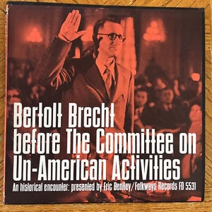 Bertolt Brecht Before The Committee On Un-American Activities Folkways 5531 Book - Picture 1 of 6
