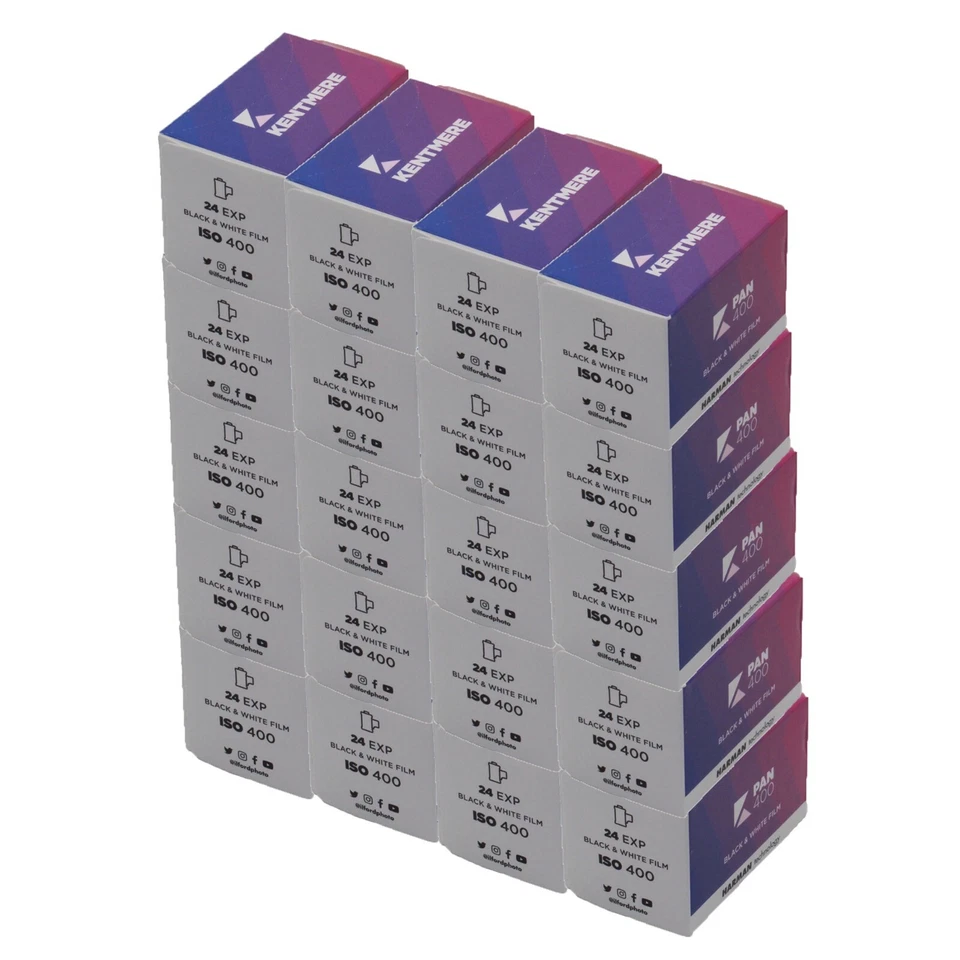 Película barata en blanco y negro Kentmere (By Ilford) 400 35 mm 24 exposición - 20 rollos Foto 1 de 1