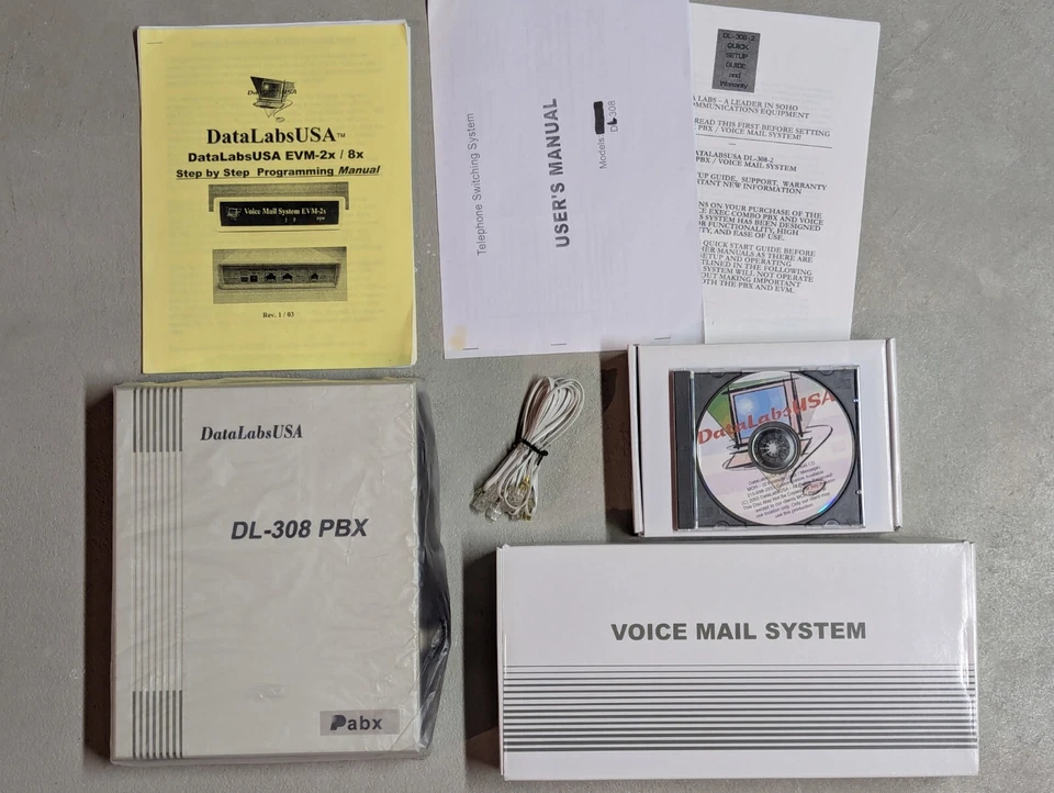 DataLabsUSA, DL-308 PBX Phone Switching, EVM-2x Voice Mail, DP-2000 Digital Hold - Image 1 of 4
