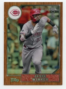 2022 Topps Chrome 1987 Baseball Orange Jesse Winker 11/25 Cincinnati Reds - Picture 1 of 2