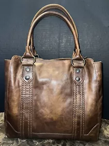 FRYE MELISSA DARK BROWN LEATHER SHOULDER TOTE/ BAG/PURSE DBI38 - Picture 1 of 9
