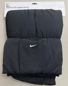 Nike Therma-Fit Quilted Wrap Scarf Black Womens DO8855 010 New - Picture 1 of 9