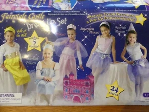 Jolie panoplie DEGUISEMENTS Fées Princesses * Coffre château *3-4-5 ans* TB état - Photo 1/12