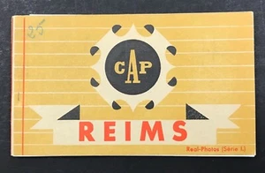 Vintage 8 Foto Reims Frankreich s/w Postkartenmappe - Bild 1 von 4