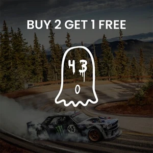 Ken Block 43 Ghost Vinilo Pegatina Diecut Calcomanía Colores Personalizados RIP - Imagen 1 de 2