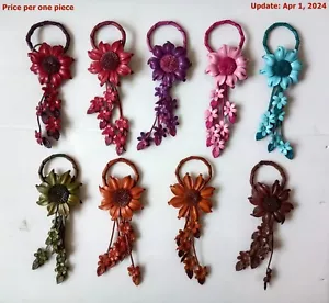 Lujoso Llavero de Cuero con Flor - El Bolso de Mano Perfecto Compañero No.16 - Imagen 1 de 11
