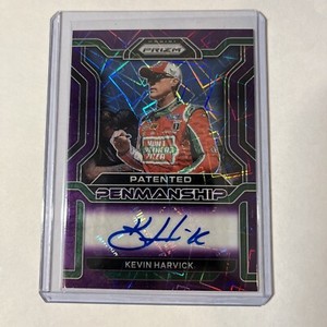 2022 Panini Prizm Patented Penmanship Purple Velocity Kevin Harvick Auto #02/14