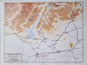 MODERN WEST POINT MAP NAPOLEONIC WARS LAKE GARDA WURMSER BONAPARTE CAMPAIGN - Picture 1 of 2
