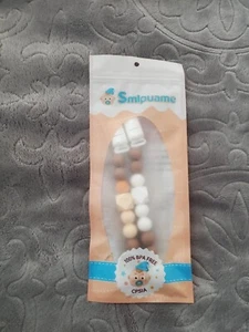 Pacifier Clip for Boys Girls - Smlpuame Pacifier Clip Silicone Beads - 2 pack - Picture 1 of 7