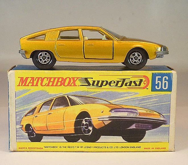 Matchbox Superfast Nr. 56 BMC 1800 Pininfarina gold schmale Räder H-Box 3#985 - Bild 1 von 1