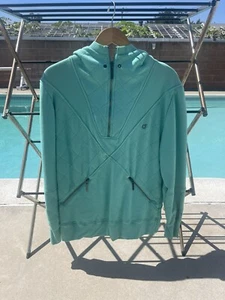 Orisue X Hoodie Half Zip Pullover in Herren Medium, Türkis - Bild 1 von 8