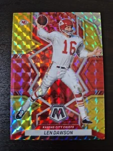 Len Dawson 2022 Panini Mosaik Fußballkarte/80 Choice Fusion rot/gelb NFL - Bild 1 von 3