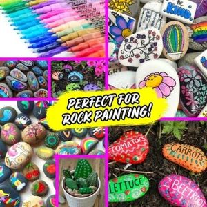 Acryl Malstifte Set für Felsmalerei & mehr - Tintenmarker-Pack auf Wasserbasis - Bild 1 von 24