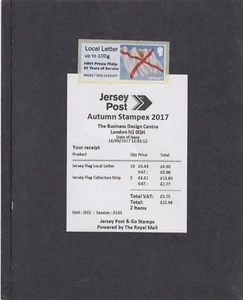 Jersey 2017 Post & Go Frama Flag Prince Philip 65Y overprint single Local  stamp - Picture 1 of 1