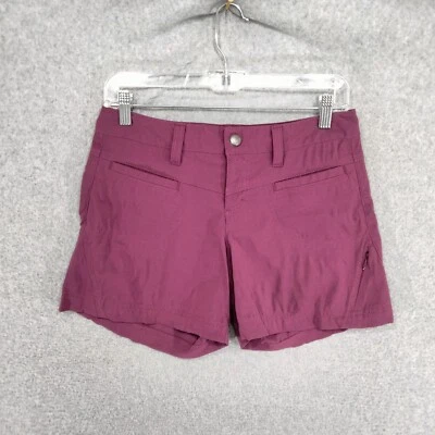 Athleta Boyfriend Shorts Womens Size 2 Magenta Stretch Solid Low Rise 5" Nylon - Image 1 of 4