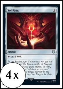 MTG - 4 x Sol Ring - Playset 4x x4 - Lord of the Rings Commander - LOTR - Picture 1 of 2