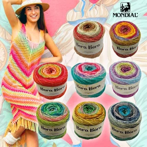 100g Mondial Bora Bora | 70% ägyptische Baumwolle 30% Bambus | Häkeln, Stricken - Bild 1 von 19