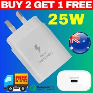 25w Type C Fast Wall Charger USB C To C Cable Power Adapter For iPhone Samsung - Picture 1 of 12