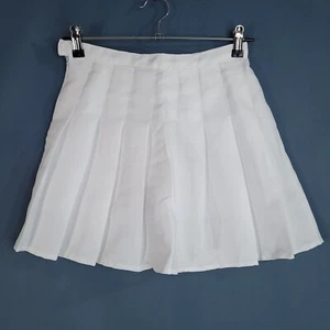 Pantalón corto plisado blanco para mujer talla S - Imagen 1 de 8