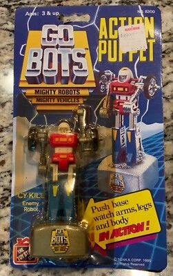 1985 Tonka GoBots Cy-Kill Action Puppet Split Blister Go Bots Новая Запечатанная Редкая - Изображение 1 из 4