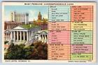 1940's RICHMOND VRGINIA VA STATE CAPITOL BUSY PERSON'S CORRESPONDENCE CARD LINEN