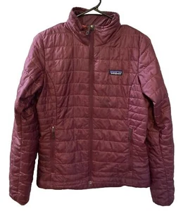 Patagonia Women's Nano Puff Primaloft Insulated Jacket Sweater Wine Small S - Picture 1 of 9