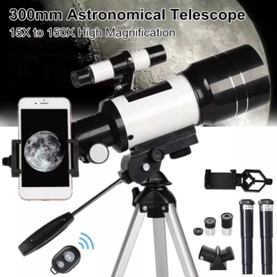 Telescope 300MM Astronomical 150X With Phone Adapter Barlow Lens For Kids Gift - Image 1 of 2