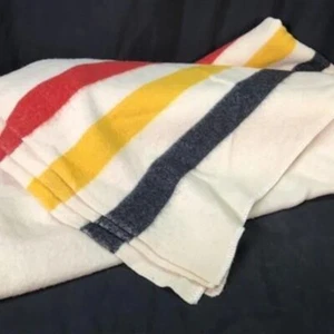 Merino Wool Hudson Bay style Blanket, top quality, soft & warm,free U.S.shipping - Picture 1 of 5