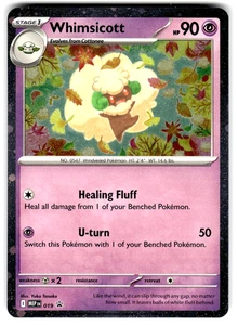 Pokemon 2025 Mega Evolution Black Star Promo Card #019 Whimsicott Cosmo Holo - Picture 1 of 4