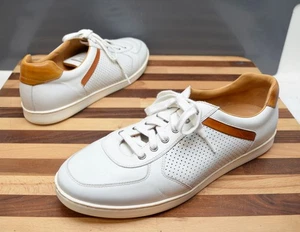 Magnanni Echo Lo Perf White Leather Casual Lace Up Sneaker Spain - Sz 11.5 - Picture 1 of 11