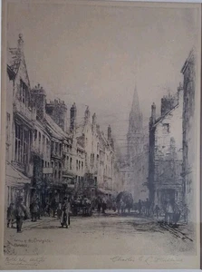 narrow of the Overgate, Dundee, 1925, Original Etching by Charles G. L. Phillips - Picture 1 of 24