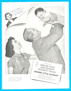 Elizabeth Taylor movie star Hollywood celebrity theatre vintage print ad 1951 - Picture 1 of 3