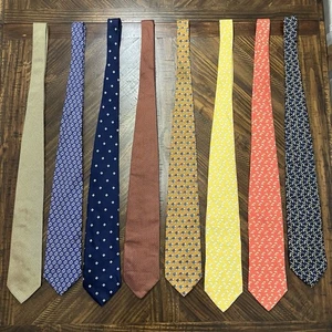 Brooks Brothers Men’s 100% Silk Neckties * LOT OF 8* Ties Various Patterns Sizes - Picture 1 of 12
