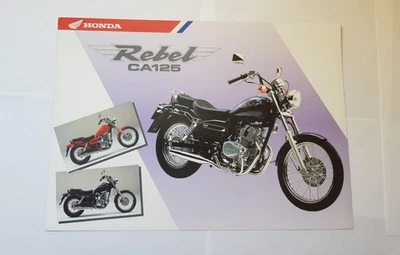 HONDA REBEL CA125 Motorcycle Sales Spec Leaflet c1995 - Image 1 of 2