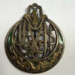 1. algerisches Schützenregiment, 4. B.M., grün, Anstecknadel, D.Ber.Dép. (7344) - Bild 1 von 2