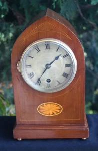 Antique C 1915 English Williamson FUSEE Lancet / Beehive Mantle Clock SEE VIDEO - Picture 1 of 11