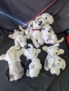 Vintage Disney 101 Dalmations Pongo Perdita Messstab Lucky Wizzer Fidget Plüsch Lot 6 - Bild 1 von 18