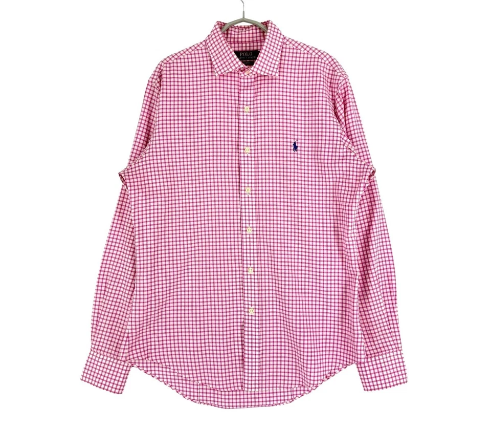 Polo Ralph Lauren Uomo Casual Slim Fit Camicia A Maniche Lunghe Taglia M - Immagine 1 di 4