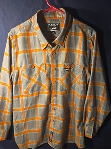 GOHUNT Herren Flanellhemd Medium Orange Grau Deadeye Outfitter. - Bild 1 von 6