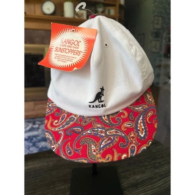 Винтажный новый с Ярлыками Kangol дизайн винтажный красный пейсли кожи SnapBack  - Изображение 1 из 4
