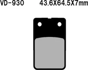 Vesrah Organic Brake Pads - VD-930 970231 - Picture 1 of 3